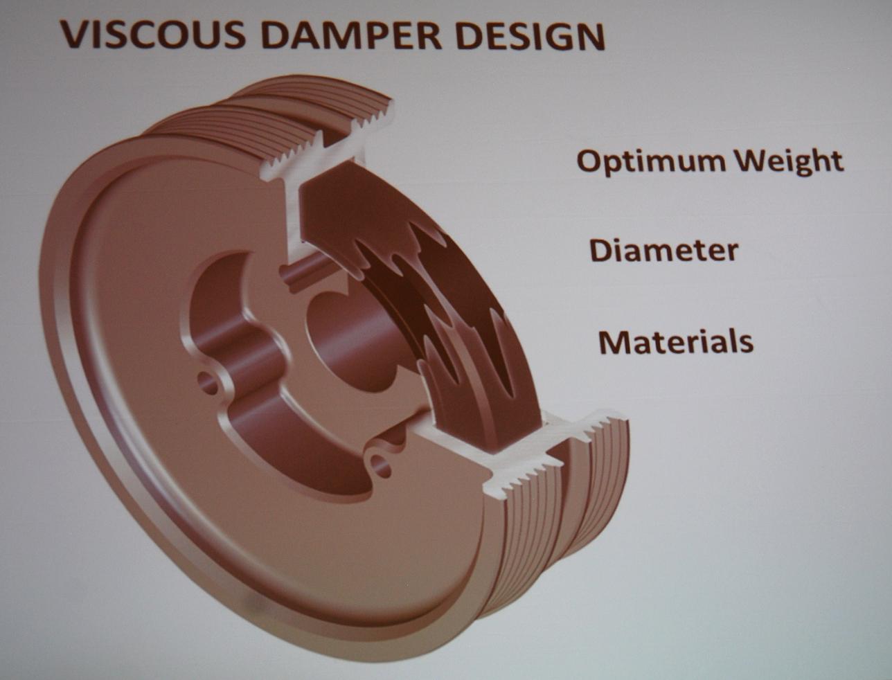 The viscous damper is designed for smoother operation